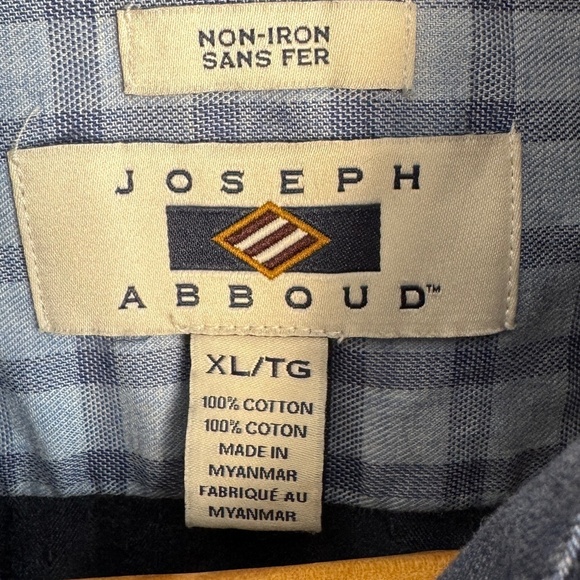 Joseph Abboud Men's Long Sleeve Textured Non-Iron Button‎ Up Shirt Blue X-Large - Picture 3 of 13